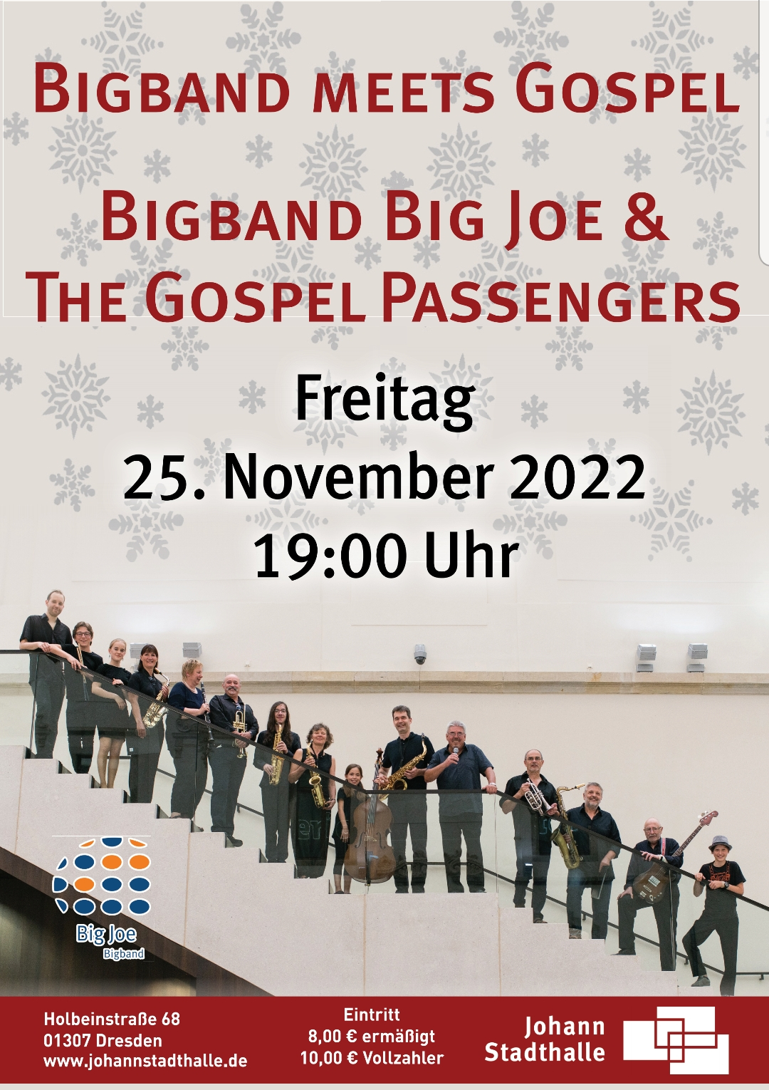BigBand Big Joe Plakat zum Auftritt in der Johannstadthalle